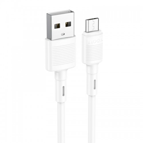 Кабель Hoco Micro USB Victory charging data cable X83 |1m, 2.4A| white