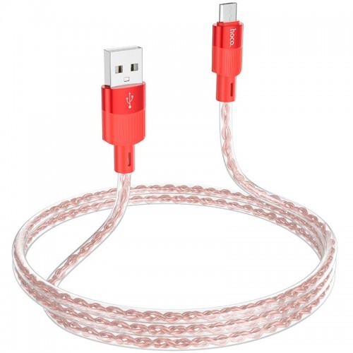 Кабель HOCO X99 Crystal junction Micro USB silicone charging data cable |1m, 2.4A|