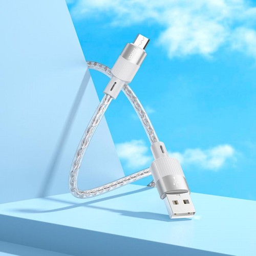Кабель HOCO X99 Crystal junction Micro USB silicone charging data cable |1m, 2.4A|
