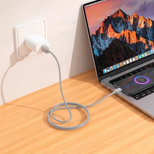 Кабель Hoco Micro USB Favor charging data cable X107 |1m, 2.4A| grey