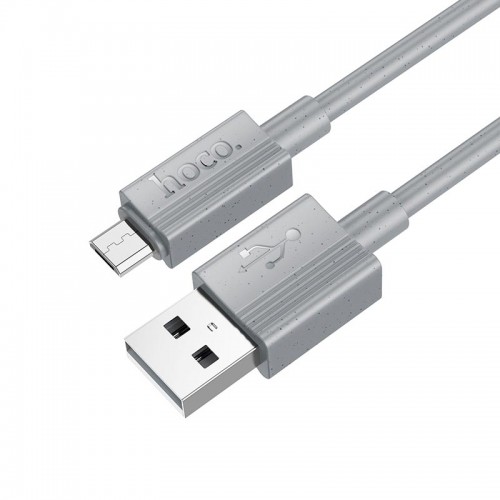 Кабель Hoco Micro USB Favor charging data cable X107 |1m, 2.4A| grey