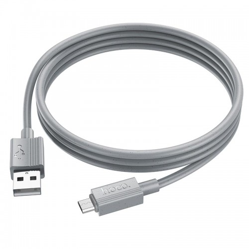 Кабель Hoco Micro USB Favor charging data cable X107 |1m, 2.4A| grey