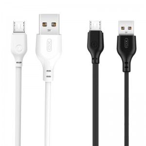 Кабель XO Micro USB Bell usb cable (50 pcs/Bottle) NB103 |1m, 2.1A| black-white