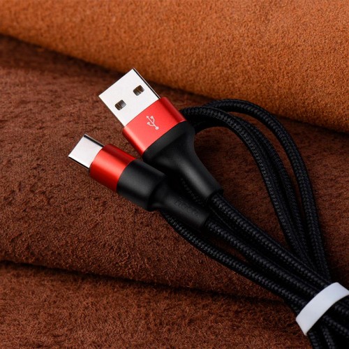 Кабель Type-C Hoco Xpress X26 black-gold