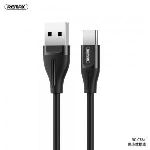 Кабель REMAX Type-C Jell Series Fire-Cold Resistant RC-075a |1m, 2.1A| black