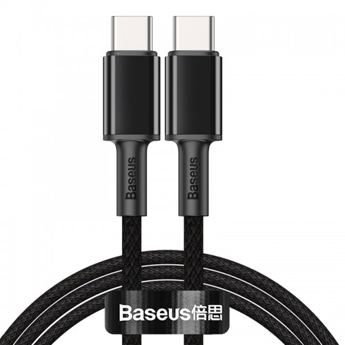 Кабель BASEUS Type-C to Type-C High Density Braided Fast Charging Data Cable |1M, 5A, 100W| (CATGD-02) white