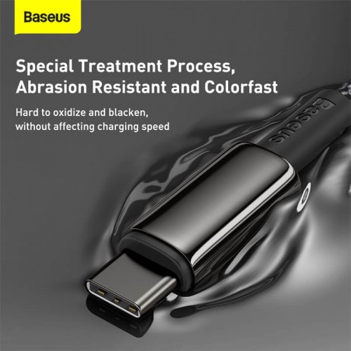 Кабель BASEUS Type-C to Type-C Tungsten Gold Fast Charging |1m, 100W, 5A| (CATWJ-01) black