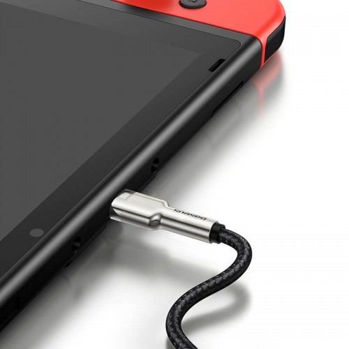 Кабель BASEUS Type-C to Type-C Cafule Series Metal Data Cable |2m, 5A, 100W, PD| (CATJK-D02) black