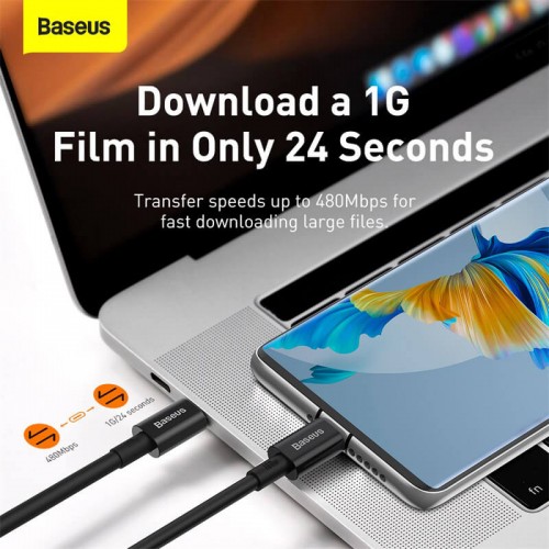 Кабель BASEUS Type-C to Type - C Superior Series Fast Charging Data Cable |1M, 5A, 100W| (CATYS-B02) black