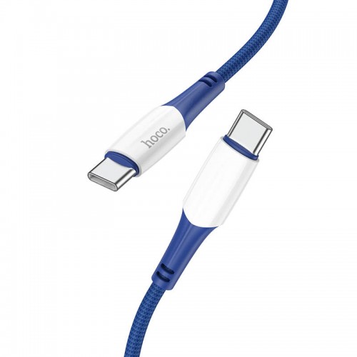 Кабель Hoco Type-C to Type-C Ferry charging data cable X70 |1m, 60W, 3A| blue