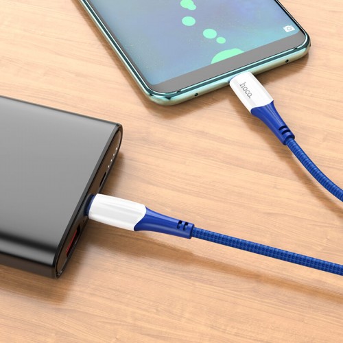 Кабель Hoco Type-C to Type-C Ferry charging data cable X70 |1m, 60W, 3A| blue