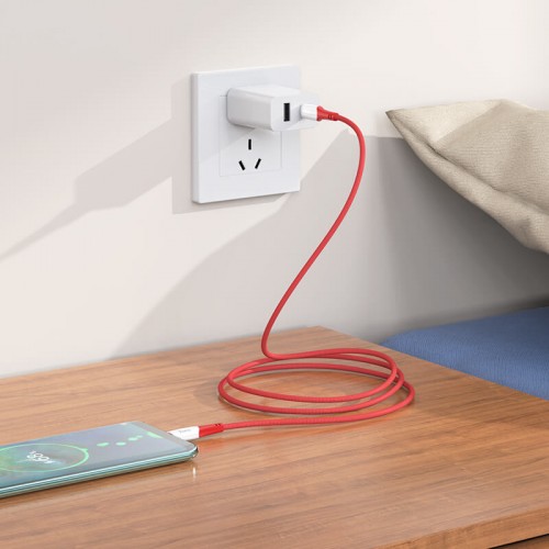 Кабель Hoco Type-C to Type-C Ferry charging data cable X70 |1m, 60W, 3A| blue