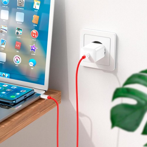 Кабель HOCO Type-C to Type-C Magic silicone PD charging data cable X87 |1m, 60W, 3A|