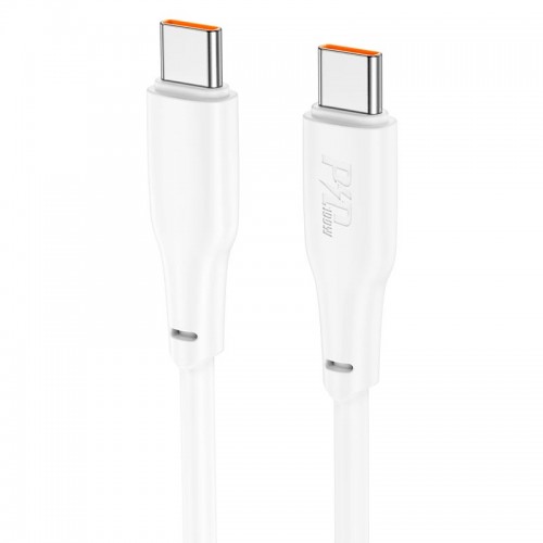 Кабель Hoco Type-C to Type-C Force fast charging data cable X93 |2m, 100W| white