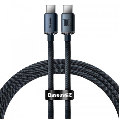 Кабель Baseus Type-C to Type-C Crystal Shine Series Fast Charging Data Cable |1.2m, 100W| black