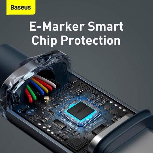 Кабель Baseus Type-C to Type-C Crystal Shine Series Fast Charging Data Cable |1.2m, 100W| black