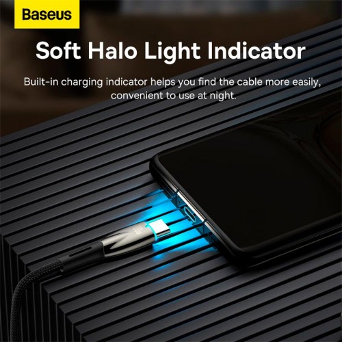 Кабель Baseus Type-C Glimmer Series Fast Charging Data Cable |2m, 100W| black