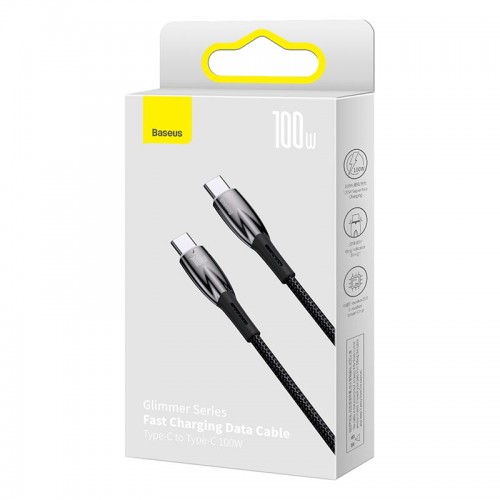 Кабель Baseus Type-C to Type-C Glimmer Series Fast Charging Data Cable |2m, 100W|