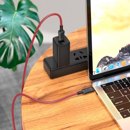 Кабель Hoco Type-C to Type-C Leader charging data cable X94 |1m, 60W| red