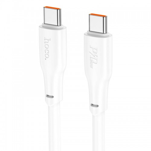 Кабель Hoco Type-C to Type-C Force fast charging data cable X93 |1m, 240W| white