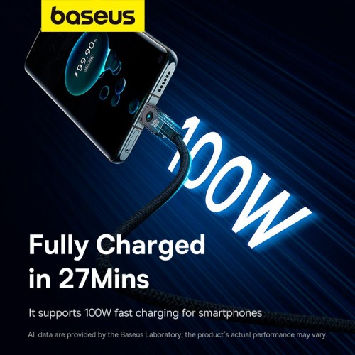 Кабель Baseus Type-C Unbreakable Series Fast Charging Data Cable |1m, 100W/6A| black