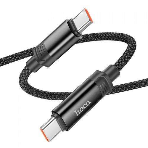 Кабель HOCO Lantern Type-C to Type-C charging data cable U126 |1.2m, 100W/5A| black
