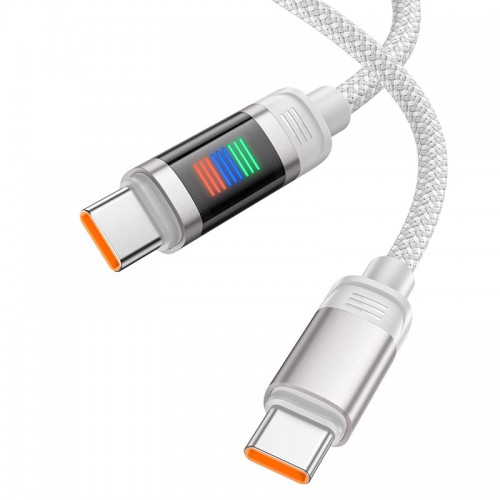Кабель HOCO Lantern Type-C to Type-C charging data cable U126 |1.2m, 100W/5A| black