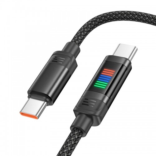 Кабель HOCO Lantern Type-C to Type-C charging data cable U126 |1.2m, 100W/5A| grey