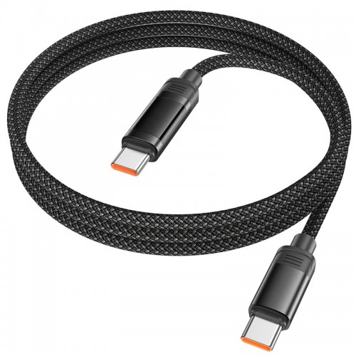 Кабель HOCO Lantern Type-C to Type-C charging data cable U126 |1.2m, 100W/5A| grey