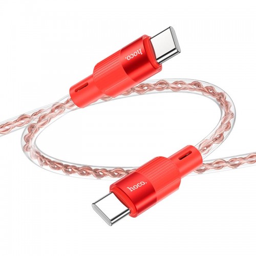 Кабель HOCO X99 Crystal junction Type-C to Type-C silicone charging data cable |1m, 60W/3A|