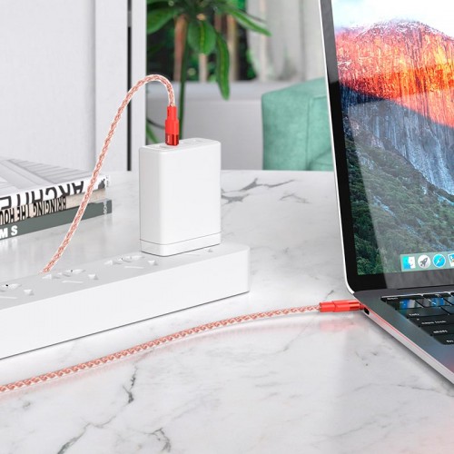 Кабель HOCO X99 Crystal junction Type-C to Type-C silicone charging data cable |1m, 60W/3A|