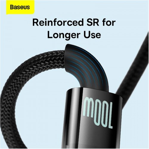 Кабель Baseus Explorer Series Auto Power-Off Fast Charging Data Cable USB to Type-C |100W/6A, 1m|