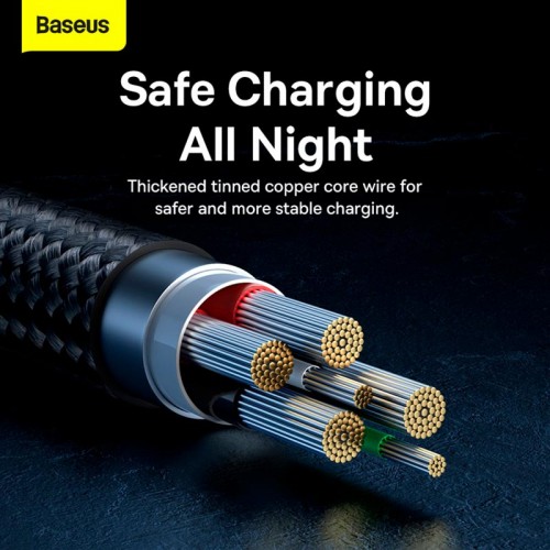 Кабель Baseus Explorer Series Auto Power-Off Fast Charging Data Cable USB to Type-C |100W/6A, 1m|