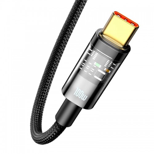 Кабель Baseus Explorer Series Auto Power-Off Fast Charging Data Cable USB to Type-C |100W/6A, 1m|