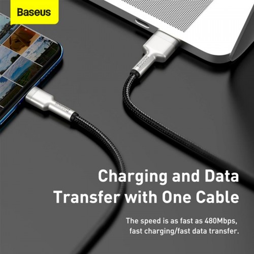 Кабель Baseus Cafule Series Metal Data Cable USB To Type-C |1m, 66W/6A| black