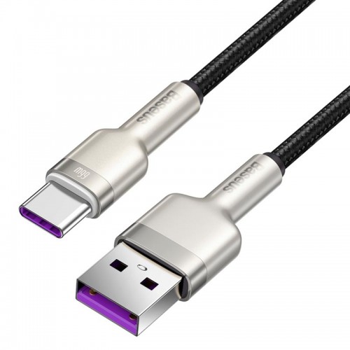 Кабель Baseus Cafule Series Metal Data Cable USB To Type-C |1m, 66W/6A| black