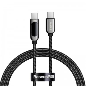 Кабель Baseus Display Fast Charging Data Cable Type-C to Type-C |1m, 100W/5A| black