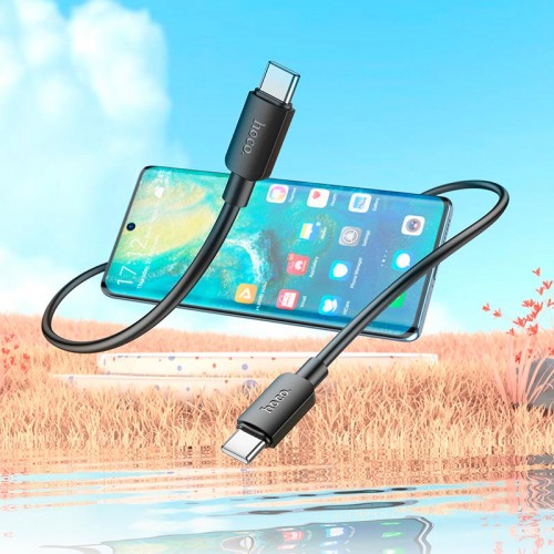 Кабель Hoco Type-C to Type-C Hyper fast charging data cable X96 |1m, 60W/3A| black