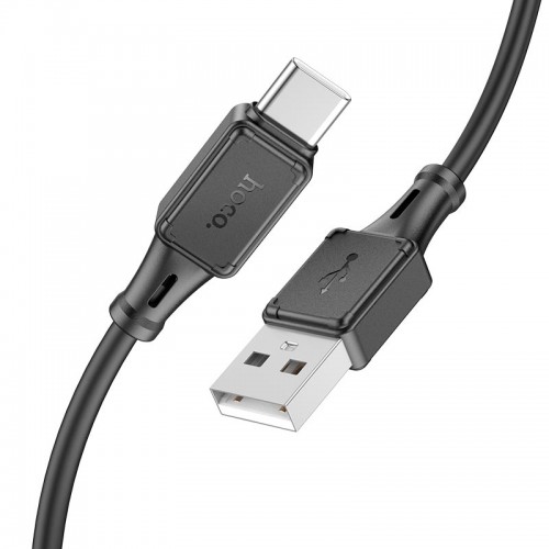 Кабель Hoco Type-C Assistant silicone charging data cable X101 |1m, 3A| grey