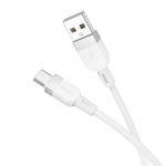 Кабель Hoco Type-C Energy silicone charging data cable X109 |1m, 3A| white