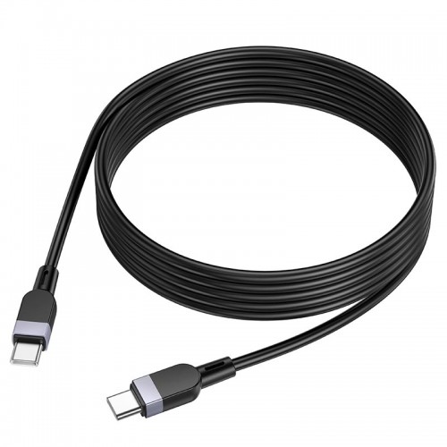 Кабель Hoco Type-C to Type-C Energy silicone charging data cable X109 |2m, 60W| black