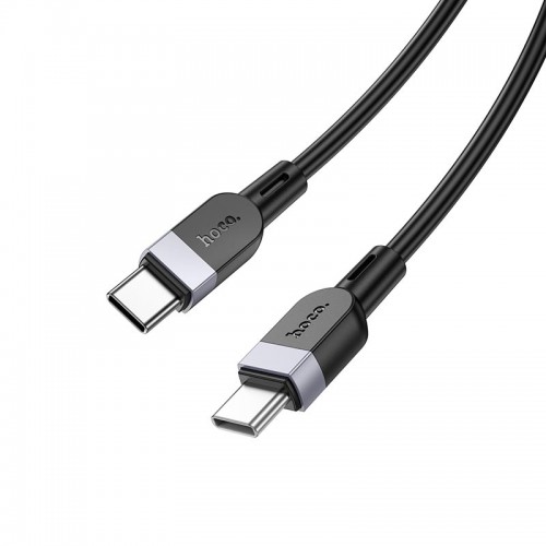 Кабель Hoco Type-C to Type-C Energy silicone charging data cable X109 |2m, 60W| black