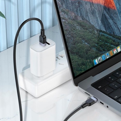 Кабель Hoco Type-C to Type-C Energy silicone charging data cable X109 |2m, 60W| black