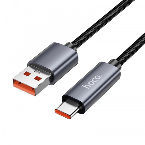 Кабель Hoco Type-C Favor 5A charging data cable with display X112 |1m, 5A| black