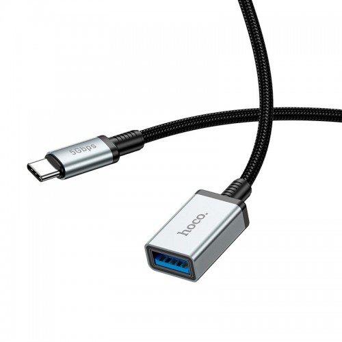 Кабель HOCO Type-C male to USB female USB 3.0 excellent speed extension cable US10 |0.5m, 5Gbps, OTG