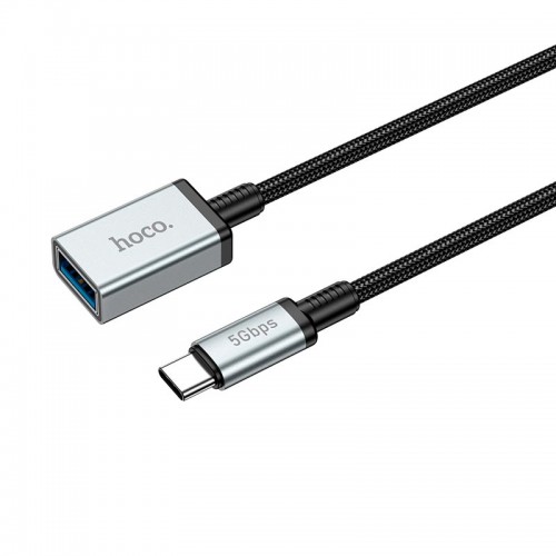 Кабель HOCO Type-C male to USB female USB 3.0 excellent speed extension cable US10 |0.5m, 5Gbps, OTG