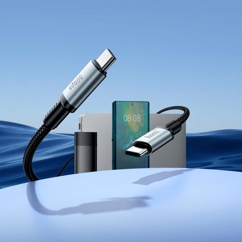 Кабель HOCO Type-C to Type-C USB 3.0 excellent speed cable US10 |0.5m, 3A, 5Gbps|