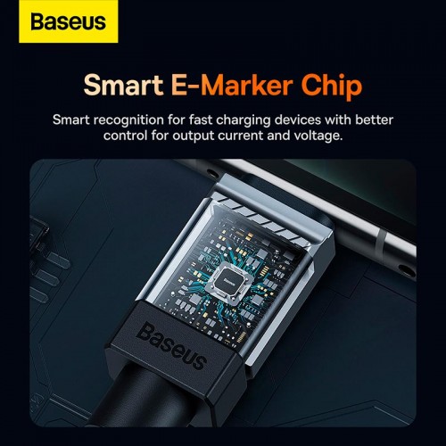 Кабель Baseus Type-C to Type-C CoolPlay Series Fast Charging Cable |1m, 100W| black