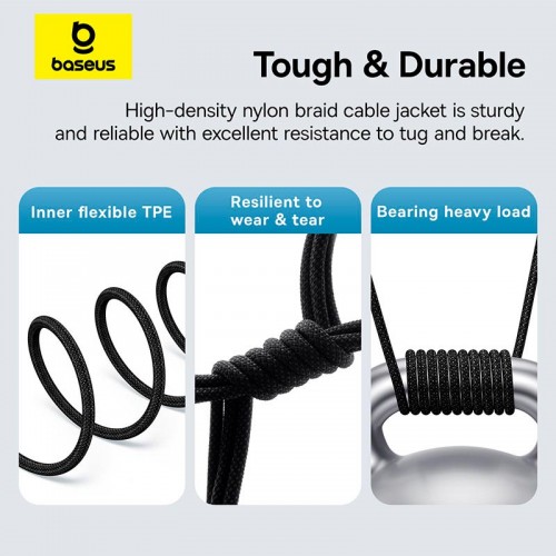 Кабель Baseus Gem Fast-Charging Data Cable USB to USB-C |100W/6A, 1m| black