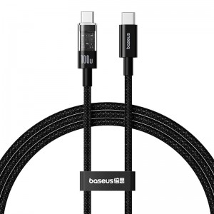 Кабель Baseus Gem Fast-Charging Data Cable USB-C to USB-C |100W, 1m| black